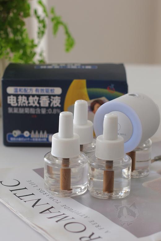 1个夜灯+3瓶驱蚊液！！ ⚠新升级定时款【小夜灯电热驱蚊器】 ✅8/12/24小时智能循环定时开关✅法国进口溶液，驱蚊率>99.99%  ✅0酒精、0避蚊胺、0色素，母婴可用 商品图4