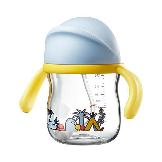 baby care240ml怪兽乐园儿童学饮杯tritan款BC2207999-柔雾蓝 商品图3