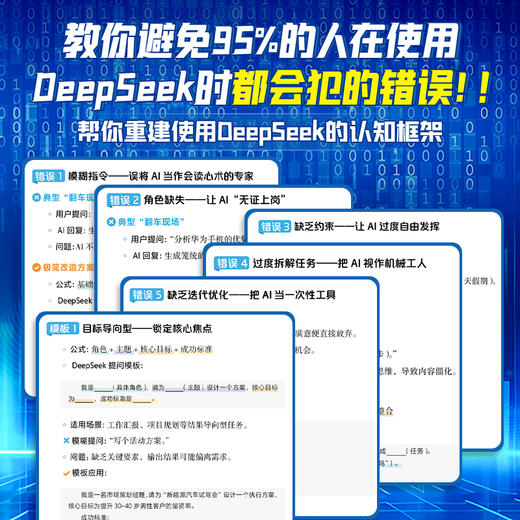 DeepSeeK实战指南 8大板块 80个实操案例 零基础 实操案例 精创模板 商品图4
