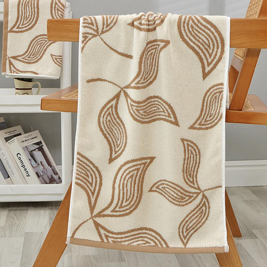 【加厚100%棉毛巾树叶款】柔软吸水提花民宿酒店厚款毛巾 商品图6