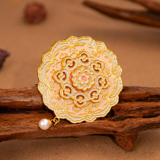 【敦煌藻井旋转冰箱贴】三兔莲花纹国潮金属文创纪念创意工艺品礼品 商品图3