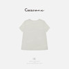 COCO ZONE 刘一一 【100亚麻】刺绣经典圆领透气T恤CD1A0772 商品缩略图1