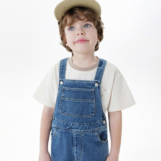 马克珍妮男女童纯棉牛仔背带短裤 宝宝裤子2025年夏装新款550652 商品图3