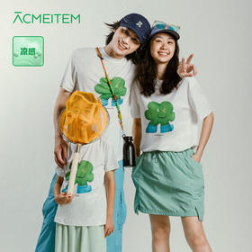【出游季特惠】ACMEITEM爱棵米 户外亲子米米油画T恤合体接触凉感短袖上衣男女GAG3440759C