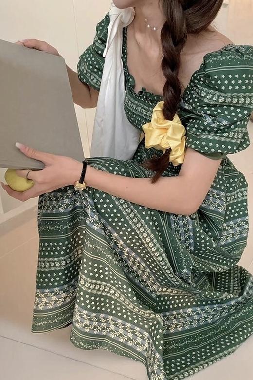 L.Fleuri 方领波西米亚度假连衣裙 18093 商品图2