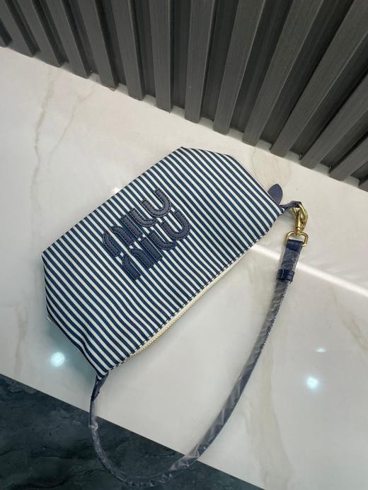 miu条纹帆布饭盒包夏季新款单肩腋下包手提包包女 商品图11