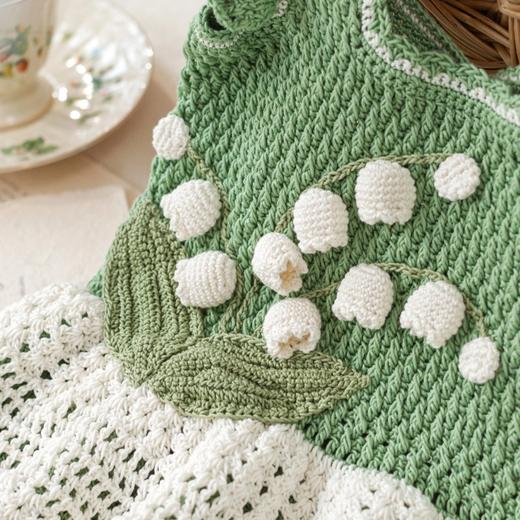 苏苏姐家铃兰绿韵蕾丝裙手工diy编织钩针毛线团连衣裙材料包 商品图1