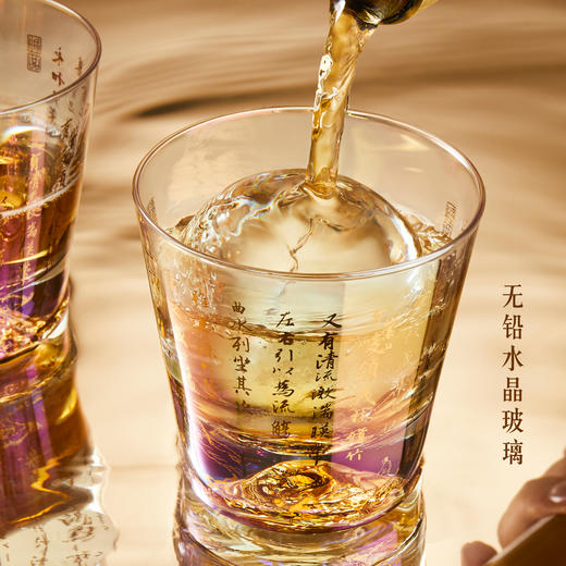 【故宫玻璃杯】兰亭集序水晶玻璃杯水杯酒杯博物馆文创生日礼物伴手礼 商品图2