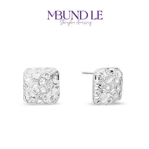 摩邦珠宝 思路遥-戈壁耳环 锆石耳钉 商品图0