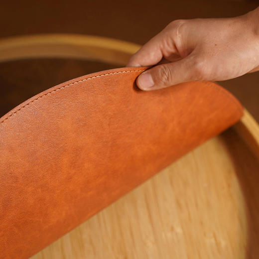 竹小茶丨原竹弯曲折叠竹几 直径450*高415mm 茶盘茶具茶道 不含茶具 商品图3