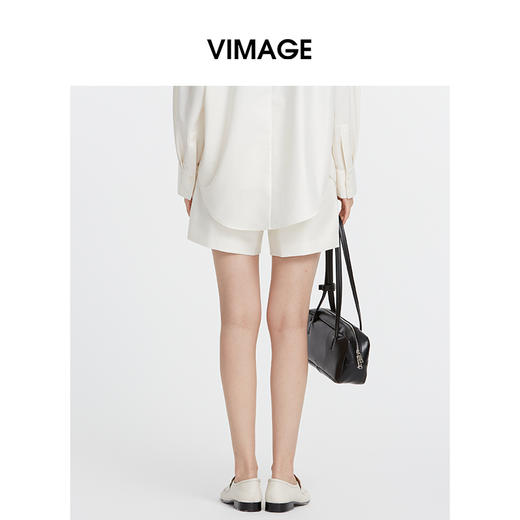 VIMAGE纬漫纪秋季新款高腰显瘦休闲短裤女V2005607 商品图4