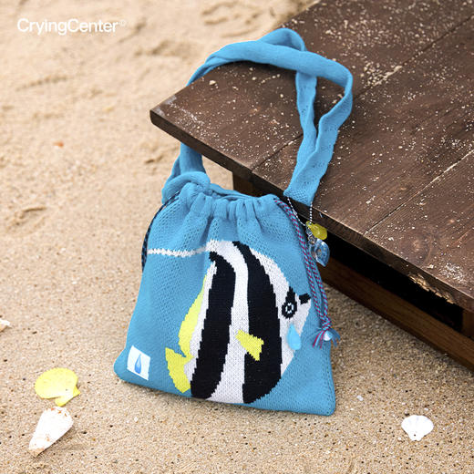 CryingCenter 哭哭热带鱼抽绳针织斜挎小包星星海螺 哭喊中心 商品图1