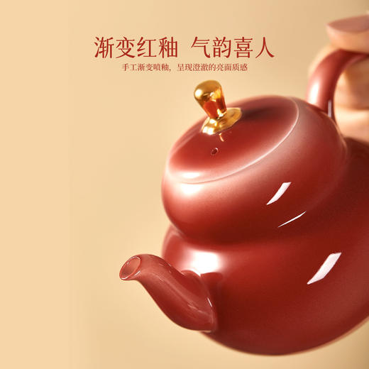 【故宫茶具】鸿运福禄羊脂玉泥茶具套装茶壶茶杯文创新婚生日礼物 商品图3