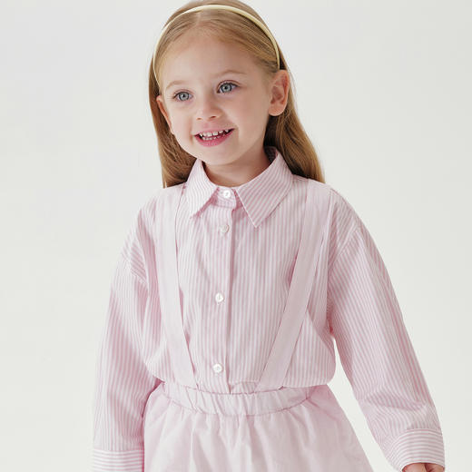 [可调节背带]马克珍妮女童柔软花苞背带裤宝宝裤子春夏新款250288 商品图4