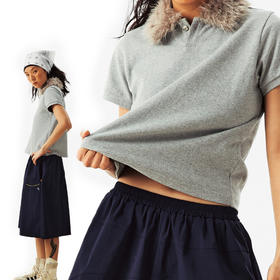 CryingCenter 毛领polo短T恤 叠穿神器 哭喊中心