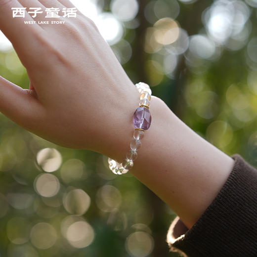 【灵隐景区直发】明星同款白水晶手串高能量黄水晶女生手链天然海蓝宝粉水晶天然黄阿塞黄虎眼 商品图3