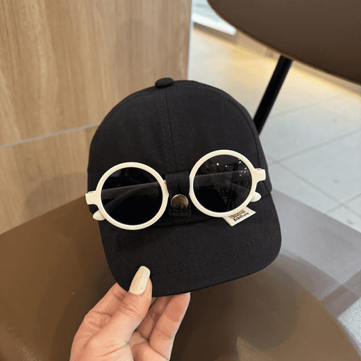 新品【一体潮帽】眼镜可拆折叠婴儿帽子 男女宝宝棒球帽 韩版洋气百搭幼儿小月龄鸭舌帽子 商品图7