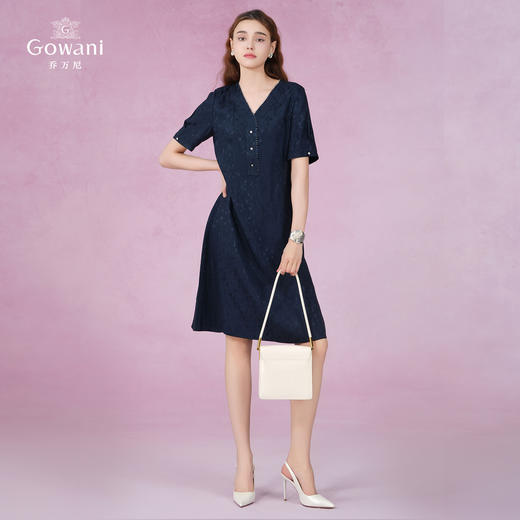 乔万尼夏季新款连衣裙法式气质提花设计EM2E763 商品图4