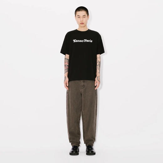 KENZO 高田贤三 男士老虎徽标印花棉质圆领短袖T恤 黑色 FF58 TS481 4SG 99J 商品图3