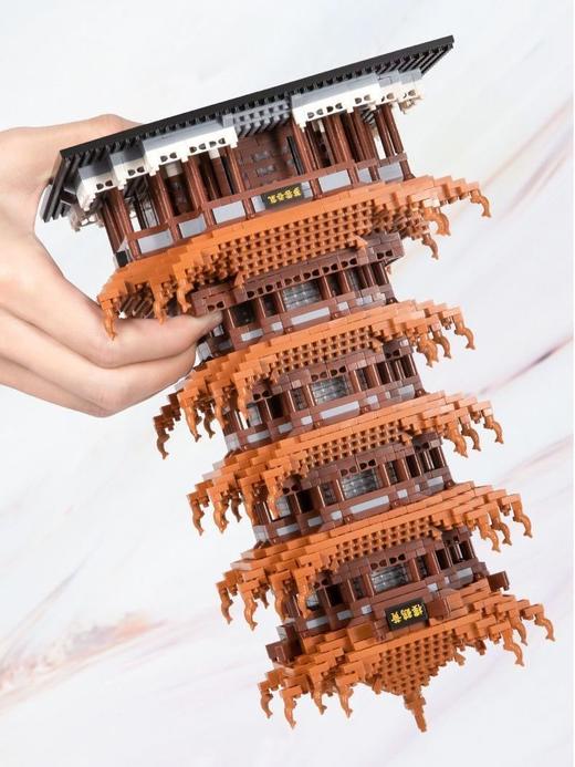 兼容乐高积木摆件国风建筑黄鹤楼系列益智拼装玩具生日礼物 老人学生消磨时间 商品图2