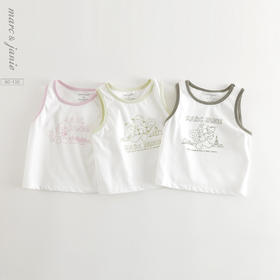 【凉感】马克珍妮男女童露营松鼠小背心 宝宝上衣夏装新款550578