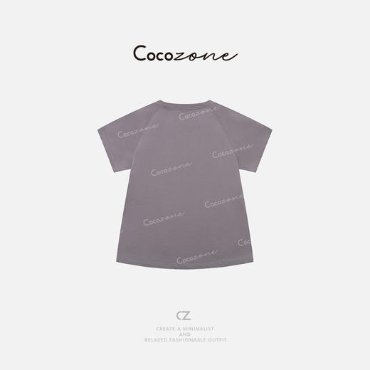 COCO ZONE 刘一一 【100棉】经典简约印花圆领女T恤CD1A0775 商品图1