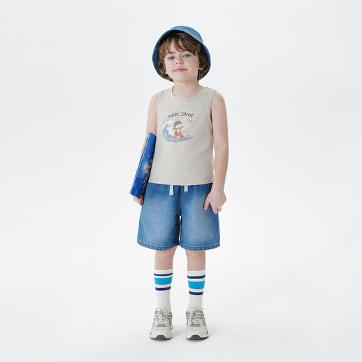 【凉感】马克珍妮男女童户外露营松鼠小背心 宝宝夏装新款550572 商品图3