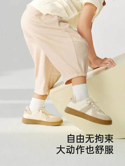 英氏儿童裤子夏季宽松透气七分裤2025新款男童针织裤YRKZJ2R061A 商品图2