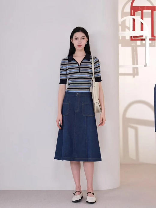 【高品质私服】【IC棉弹牛仔半身裙】高腰A字版型，优质棉弹面料柔软舒适N1300-CC【无标出货 介意慎拍】 商品图3