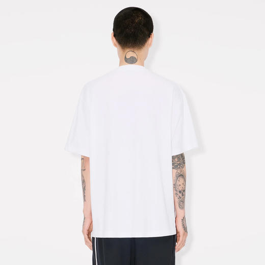 KENZO 高田贤三 男士“博克花2.0”字母徽标印花棉质圆领短袖T恤 白色 FF55 TS491 4SG 01 商品图2