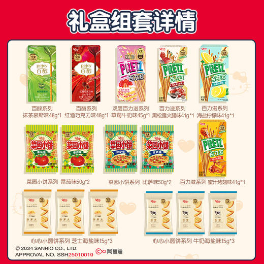 格力高❤Hello Kitty玻璃杯礼盒含饼干16件 商品图1