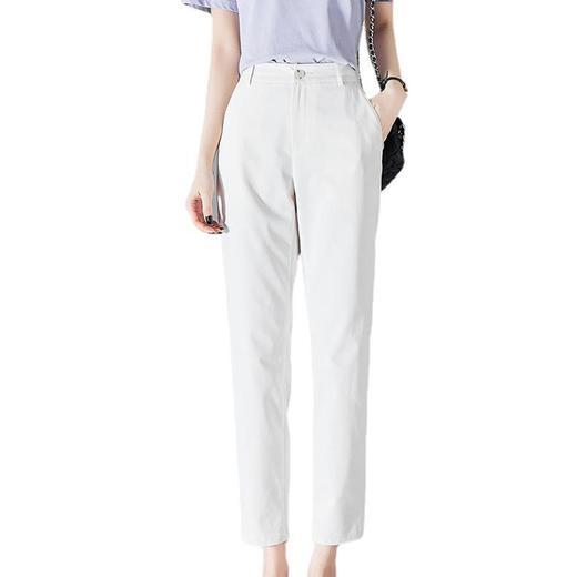 雀说 高腰窄版直筒裤女新款藏蓝色裤子春秋西装裤小个子九分烟管裤5ZF-1331 商品图4