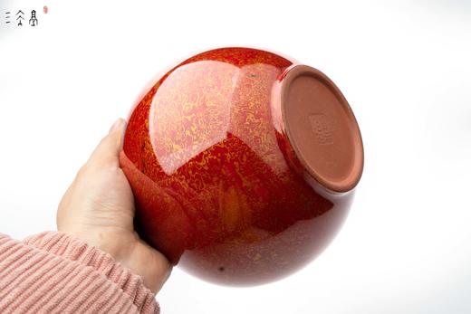 三希堂  流霞系列  中国红大漆建水 商品图3