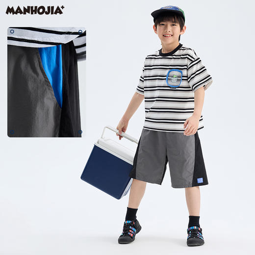 漫画家【AB拼图裤】轻量快干防泼水AB面拼接撞色工装短裤夏 商品图2