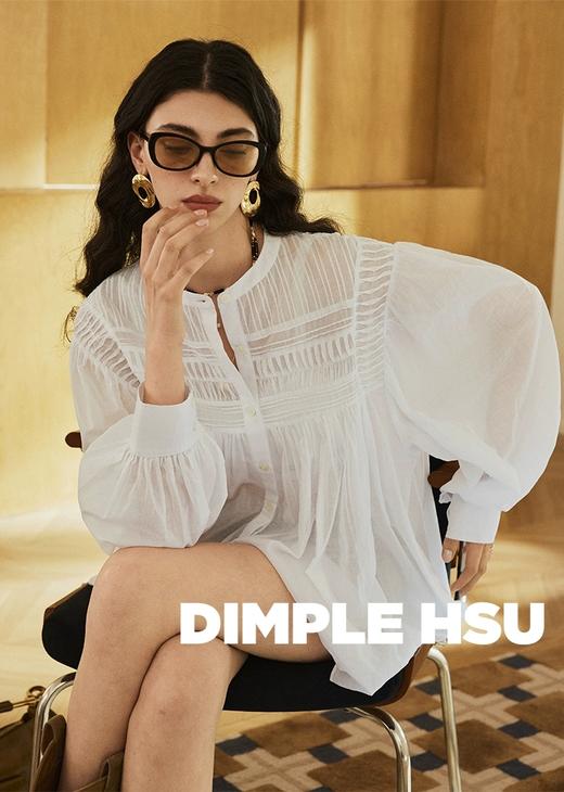 美洋同款轻薄如丝丝棉娃娃风琴透气衬衫 商品图6