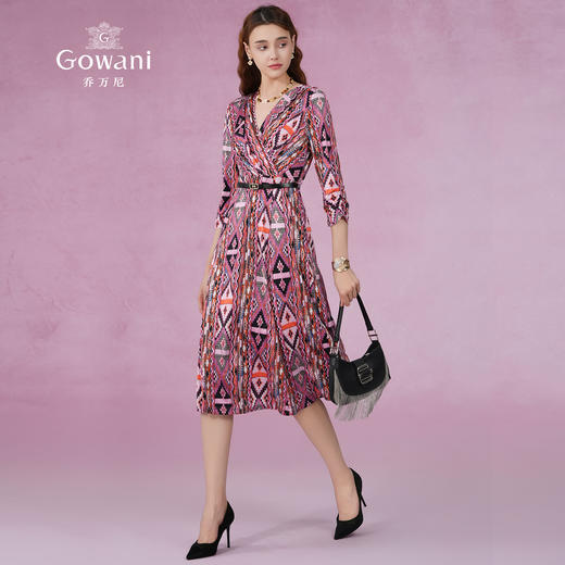 乔万尼新款真丝连衣裙桑蚕丝气质小众设计师EM2E898 商品图3