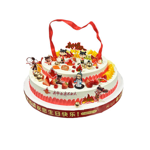 味美特“灵珠魔童”-哪吒敖丙生日蛋糕-大蛋糕至少提前2天预定-及时添加客服微信咨询 商品图0