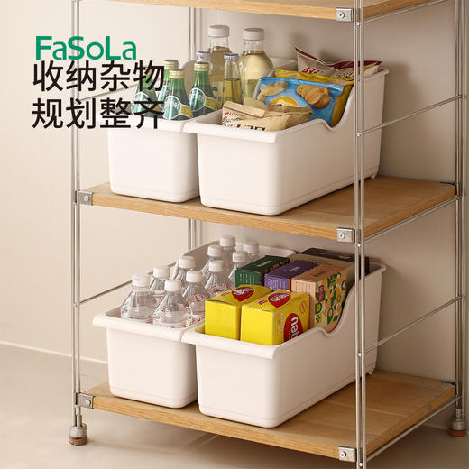 FaSoLa多功能收纳盒锅盖架塑料锅具带轮收纳置物架橱柜整理盒储物架 商品图6