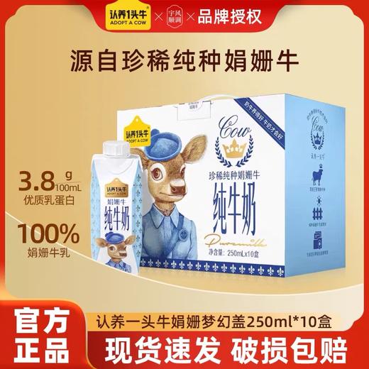 认养一头牛娟姗奶250ml*10盒 整箱 商品图1