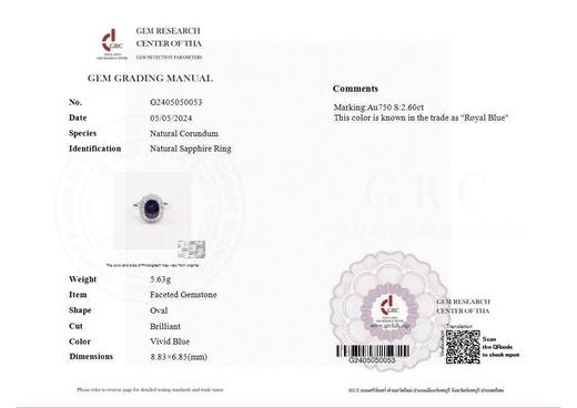 2.6ct刻面蓝宝石戒指吊坠 商品图2