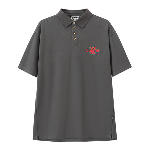 ONIARAI/鬼洗古石器时代幻想蕨类植物图腾圆摆休闲马球衫 A840013 商品图6