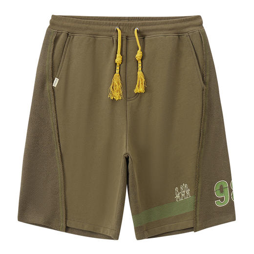 ONIARAI/鬼洗 仿手扫胶纸 logo 拼接剪裁短卫裤 A540004 商品图8