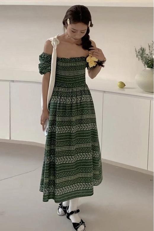 L.Fleuri 方领波西米亚度假连衣裙 18093 商品图4