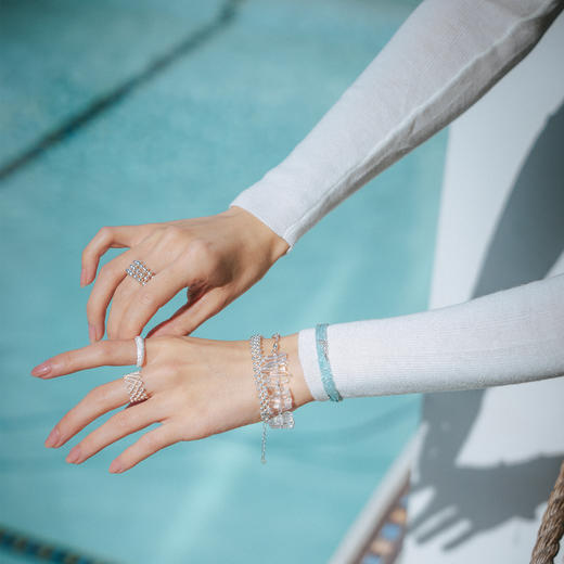 【李雪琴同款】alodia.co 品牌直发 玄珠月影手链 925银蕾丝小众设计感 商品图3