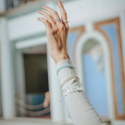 【李雪琴同款】alodia.co 品牌直发 玄珠月影手链 925银蕾丝小众设计感 商品图5