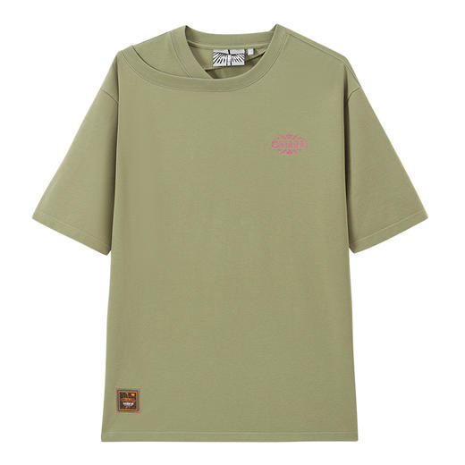 ONIARAI/鬼洗 伊南娜綉花双罗纹领Sorona休闲T恤 A840016 商品图6