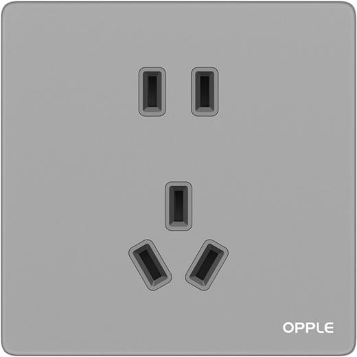 欧普（OPPLE）25新超薄开关插座T02致荟有机玻璃致享86型墙壁开关面板16A大功率5五孔 商品图5
