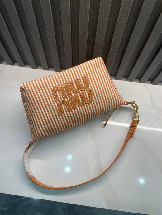 miu条纹帆布饭盒包夏季新款单肩腋下包手提包包女 商品图6