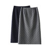 丁摩 春夏波点西装半身裙中长高档植绒圆点高腰通勤减龄半身裙休闲5ZF-862 商品缩略图4