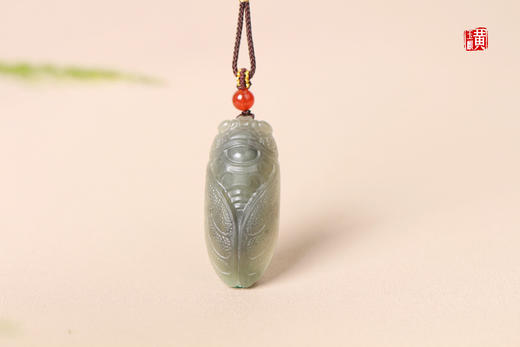 和田玉【玉蝉】吊坠 配精美挂绳 商品图0